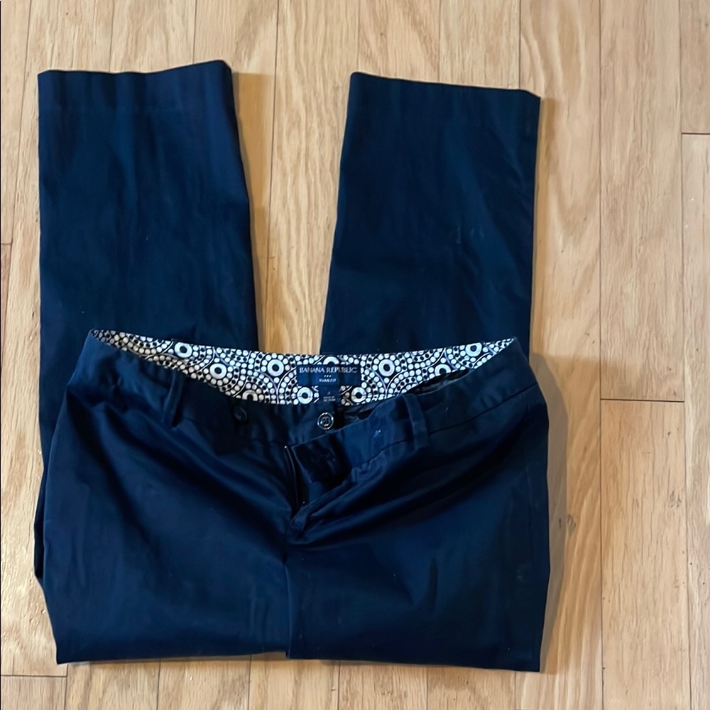 Banana Republic black Ryan Fit cotton ankle  pants size 4